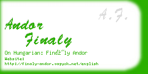 andor finaly business card